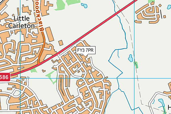 FY3 7PR map - OS VectorMap District (Ordnance Survey)