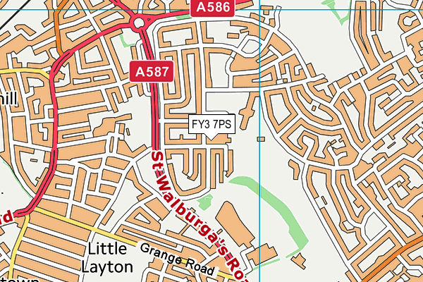 FY3 7PS map - OS VectorMap District (Ordnance Survey)