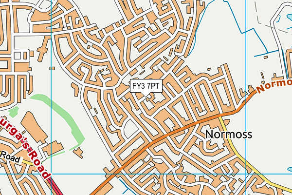 FY3 7PT map - OS VectorMap District (Ordnance Survey)