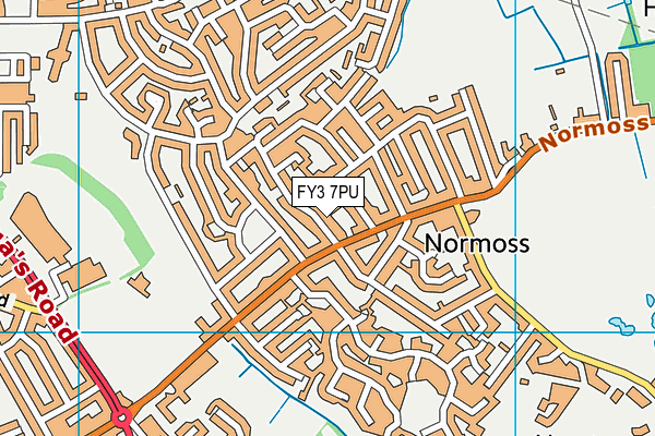 FY3 7PU map - OS VectorMap District (Ordnance Survey)