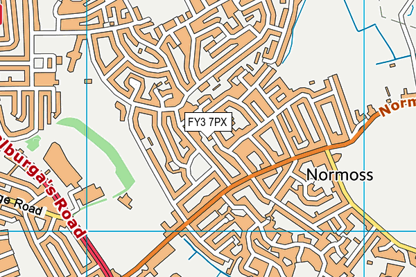 FY3 7PX map - OS VectorMap District (Ordnance Survey)