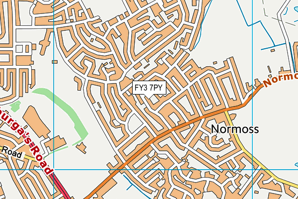FY3 7PY map - OS VectorMap District (Ordnance Survey)
