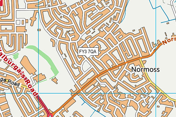 FY3 7QA map - OS VectorMap District (Ordnance Survey)