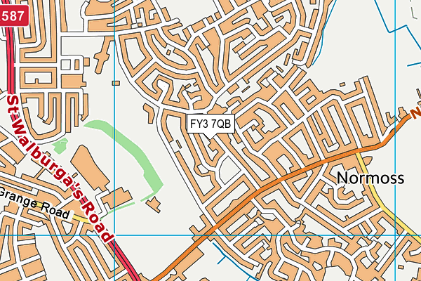 FY3 7QB map - OS VectorMap District (Ordnance Survey)