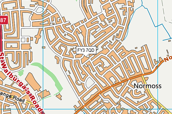 FY3 7QD map - OS VectorMap District (Ordnance Survey)