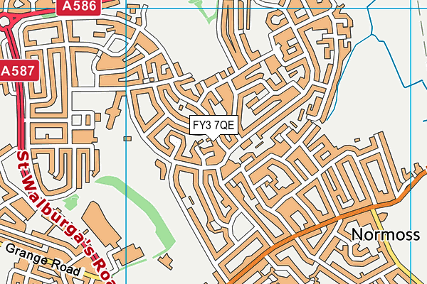 FY3 7QE map - OS VectorMap District (Ordnance Survey)