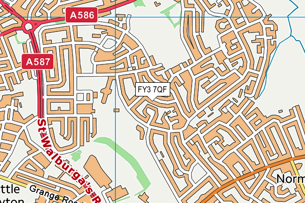 FY3 7QF map - OS VectorMap District (Ordnance Survey)