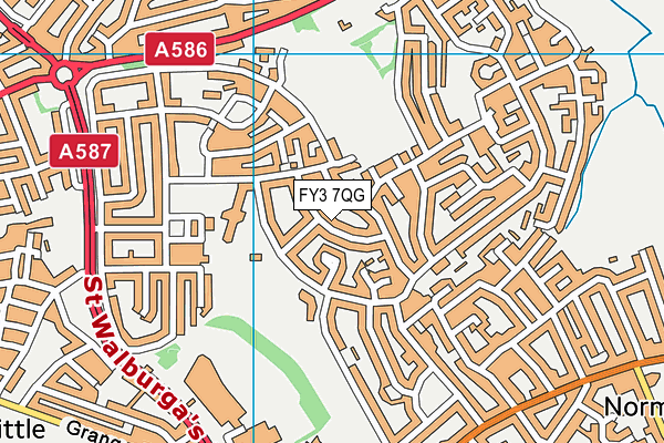 FY3 7QG map - OS VectorMap District (Ordnance Survey)