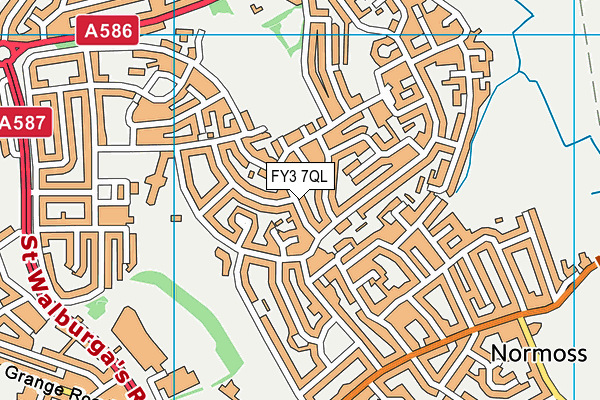 FY3 7QL map - OS VectorMap District (Ordnance Survey)