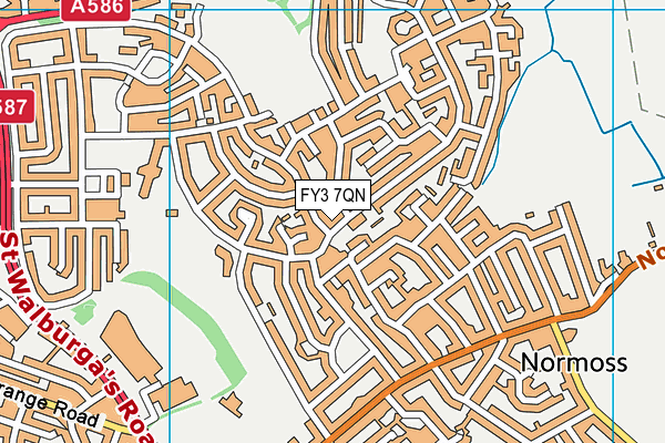 FY3 7QN map - OS VectorMap District (Ordnance Survey)