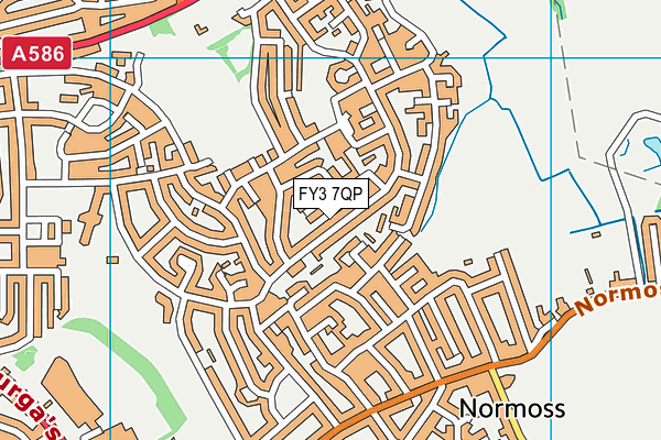 FY3 7QP map - OS VectorMap District (Ordnance Survey)