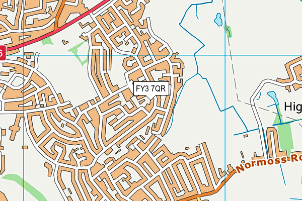 FY3 7QR map - OS VectorMap District (Ordnance Survey)