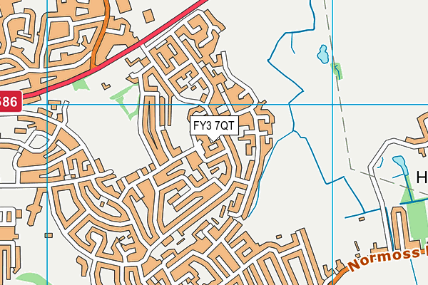 FY3 7QT map - OS VectorMap District (Ordnance Survey)