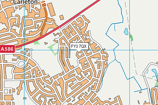 FY3 7QX map - OS VectorMap District (Ordnance Survey)