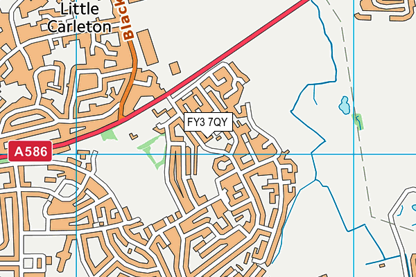 FY3 7QY map - OS VectorMap District (Ordnance Survey)