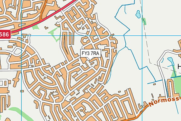 FY3 7RA map - OS VectorMap District (Ordnance Survey)