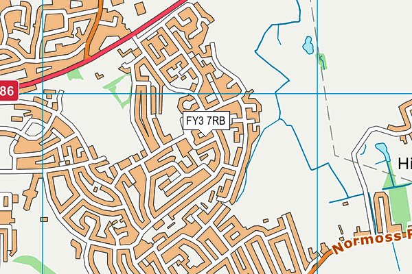 FY3 7RB map - OS VectorMap District (Ordnance Survey)