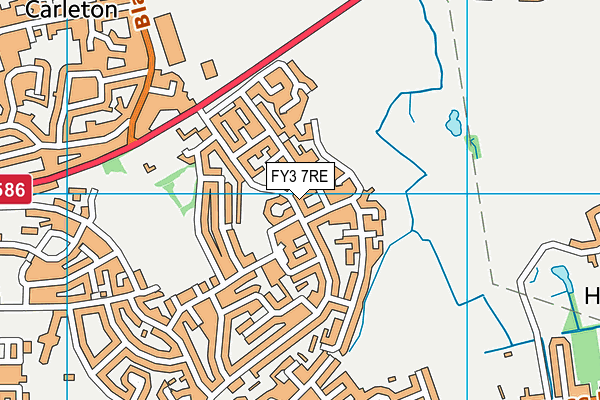 FY3 7RE map - OS VectorMap District (Ordnance Survey)