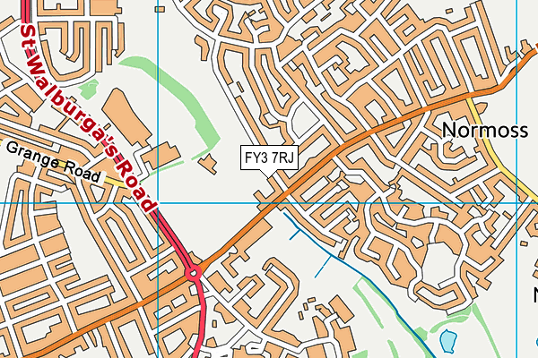 FY3 7RJ map - OS VectorMap District (Ordnance Survey)
