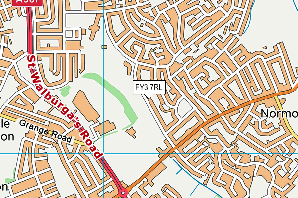 FY3 7RL map - OS VectorMap District (Ordnance Survey)