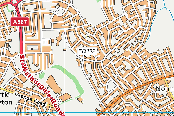 FY3 7RP map - OS VectorMap District (Ordnance Survey)