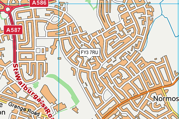FY3 7RU map - OS VectorMap District (Ordnance Survey)