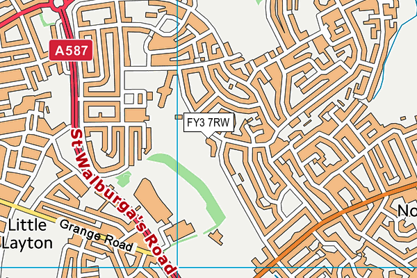 Boundary Primary School map (FY3 7RW) - OS VectorMap District (Ordnance Survey)