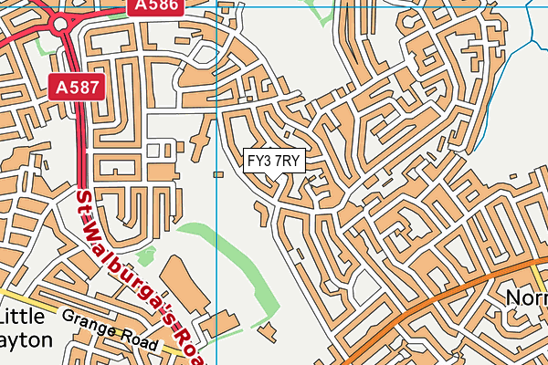 FY3 7RY map - OS VectorMap District (Ordnance Survey)