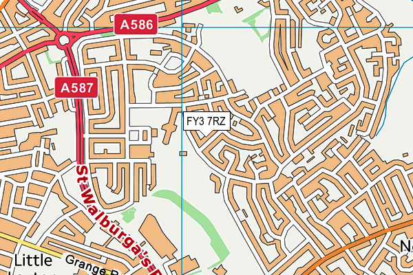 FY3 7RZ map - OS VectorMap District (Ordnance Survey)