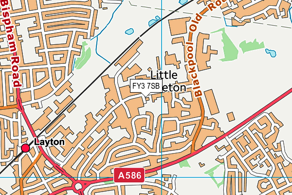 FY3 7SB map - OS VectorMap District (Ordnance Survey)