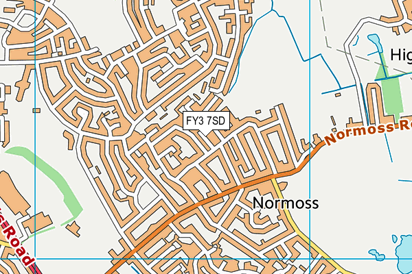 FY3 7SD map - OS VectorMap District (Ordnance Survey)