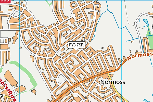FY3 7SR map - OS VectorMap District (Ordnance Survey)