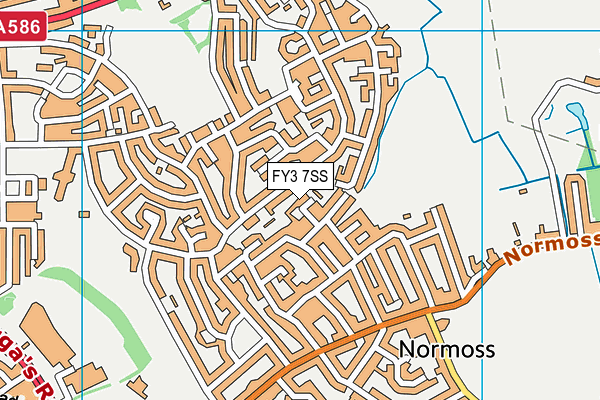 FY3 7SS map - OS VectorMap District (Ordnance Survey)