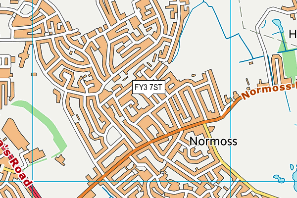 FY3 7ST map - OS VectorMap District (Ordnance Survey)