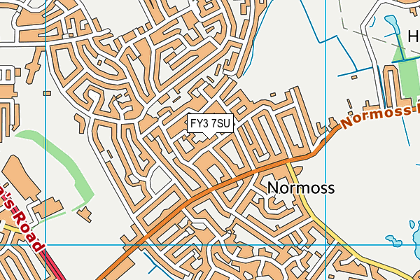 FY3 7SU map - OS VectorMap District (Ordnance Survey)