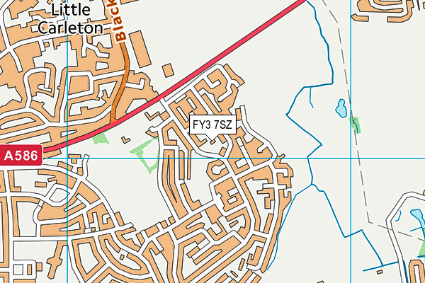 FY3 7SZ map - OS VectorMap District (Ordnance Survey)