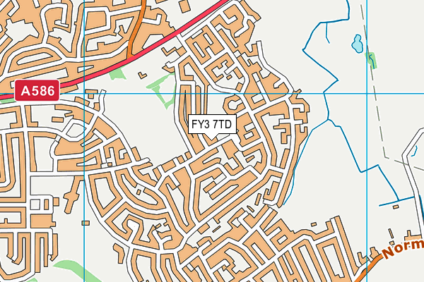 FY3 7TD map - OS VectorMap District (Ordnance Survey)