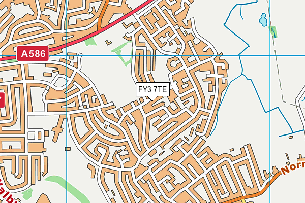 FY3 7TE map - OS VectorMap District (Ordnance Survey)
