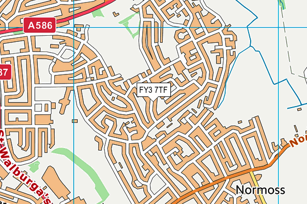 FY3 7TF map - OS VectorMap District (Ordnance Survey)