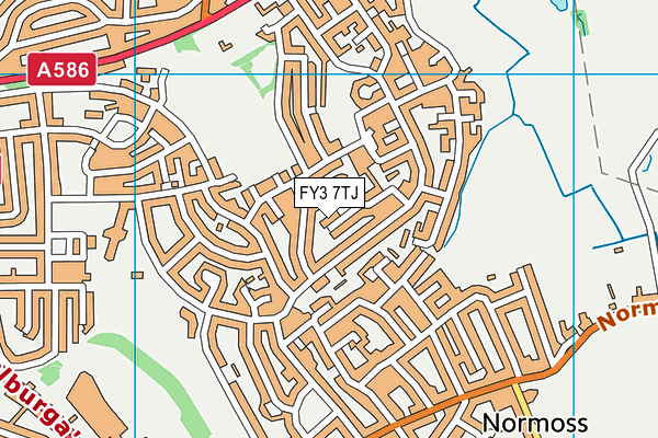 FY3 7TJ map - OS VectorMap District (Ordnance Survey)