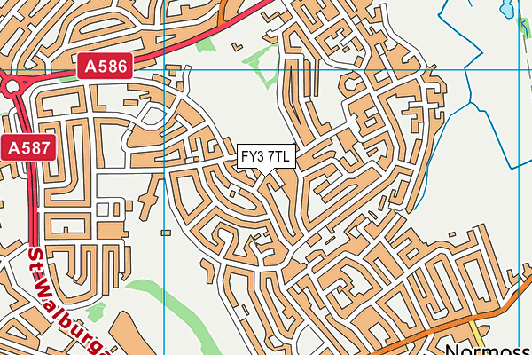 FY3 7TL map - OS VectorMap District (Ordnance Survey)