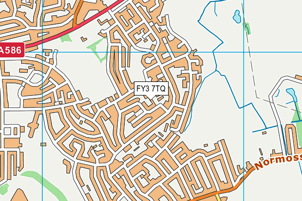 FY3 7TQ map - OS VectorMap District (Ordnance Survey)