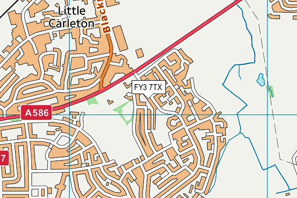 FY3 7TX map - OS VectorMap District (Ordnance Survey)