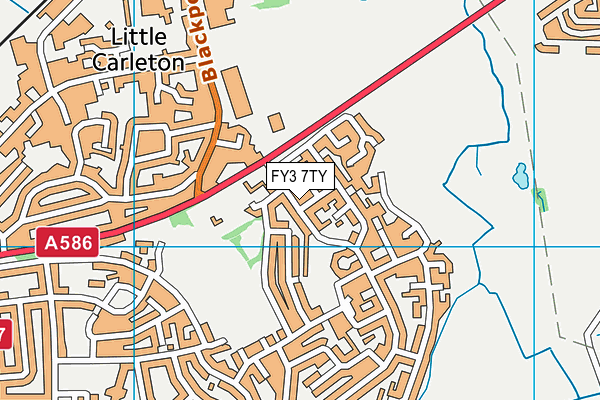 FY3 7TY map - OS VectorMap District (Ordnance Survey)