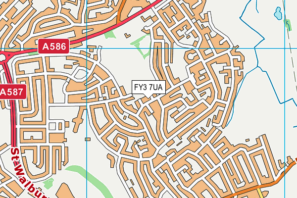 FY3 7UA map - OS VectorMap District (Ordnance Survey)