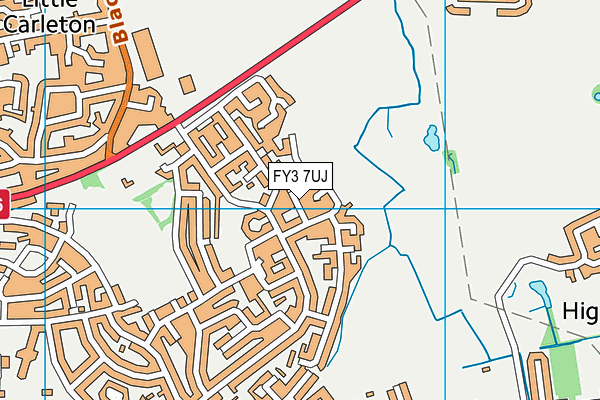 FY3 7UJ map - OS VectorMap District (Ordnance Survey)