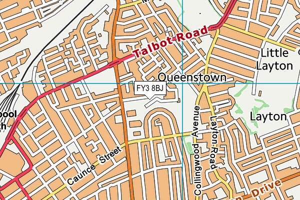 FY3 8BJ map - OS VectorMap District (Ordnance Survey)