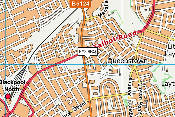 FY3 8BQ map - OS VectorMap District (Ordnance Survey)