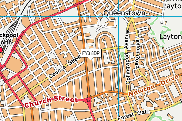 FY3 8DP map - OS VectorMap District (Ordnance Survey)