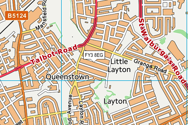 FY3 8EG map - OS VectorMap District (Ordnance Survey)